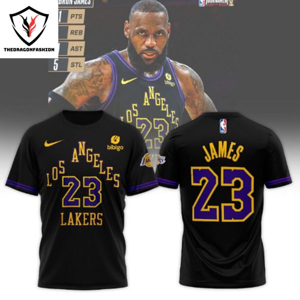 Los Angeles Lakers 23 LeBron James 3D T-Shirt