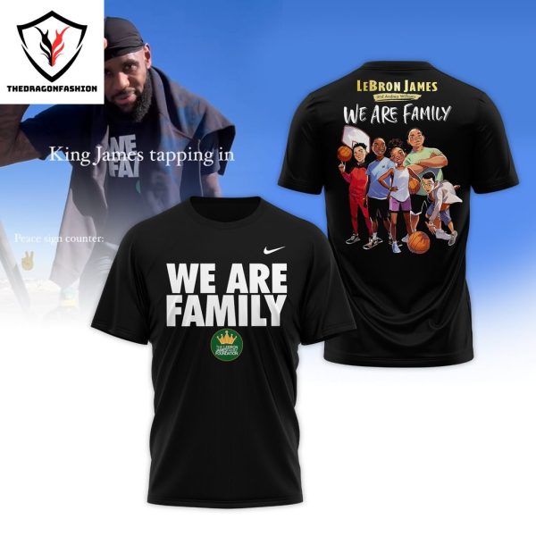 Los Angeles Lakers LeBron James We Are Family 3D T-Shirt