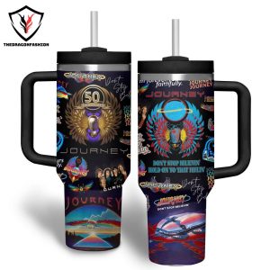 Journey 50 Anniversary Freedom Tour 2024 Tumbler With Handle And Straw