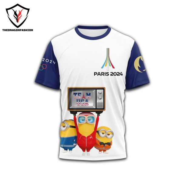 Minions Team USA Olympic Paris 2024 3D T-Shirt