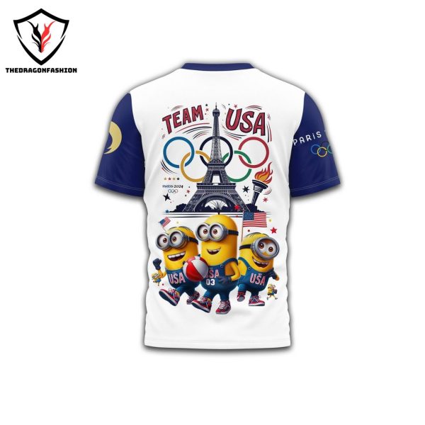 Minions Team USA Olympic Paris 2024 3D T-Shirt