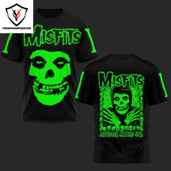 Misfits Monster Movies JNL Glow In The Dark 3D T-Shirt