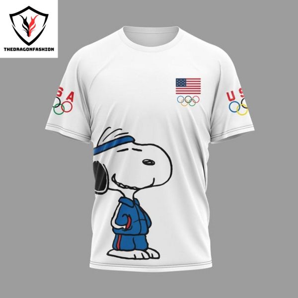 Olympics Paris 2024  Hooray For USA 3D T-Shirt