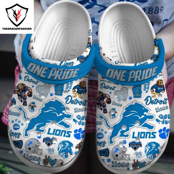 One Pride Detroit Lions Crocs Shoes