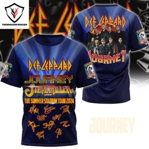 Def Leppard Journey Steve Miller Band The Summer Stadium Tour 2024 3D T-Shirt