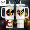 Personalized Deadpool & Wolverine Tumbler With Handle And Straw
