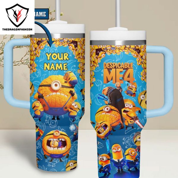 Personalized Despicable Me 4 Tumbler With Handle And Straw