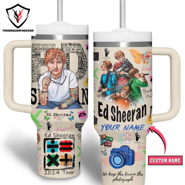 Personalized Ed Sheeran 2024 Tour Tumbler With Handle And Straw