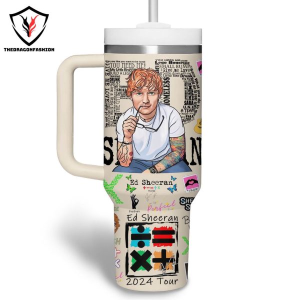 Personalized Ed Sheeran 2024 Tour Tumbler With Handle And Straw