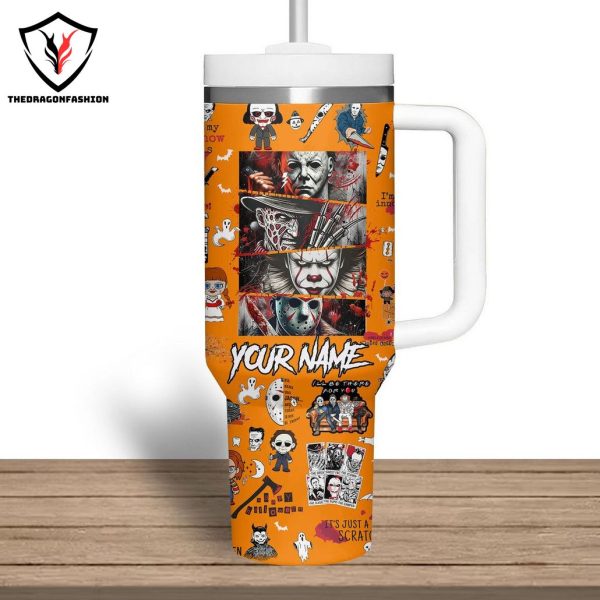 Personalized Horror Movie Tumbler With Handle And Straw