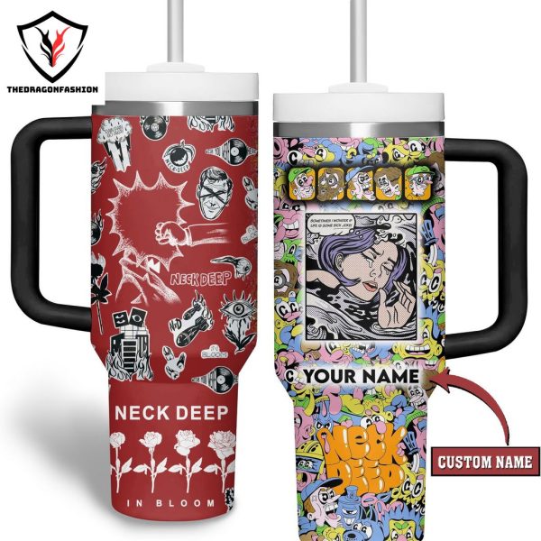 Personalized Neck Deep Tumbler With Handle And Straw