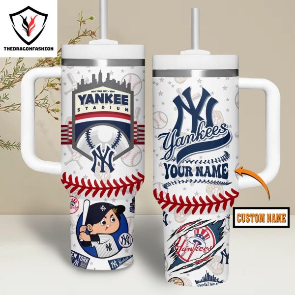 Personalized New York Yankees 2024 Tumbler With Handle And Straw