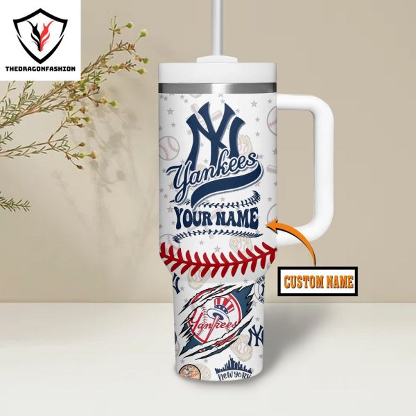 Personalized New York Yankees 2024 Tumbler With Handle And Straw