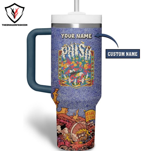 Personalized Phish Tumbler With Handle And Straw