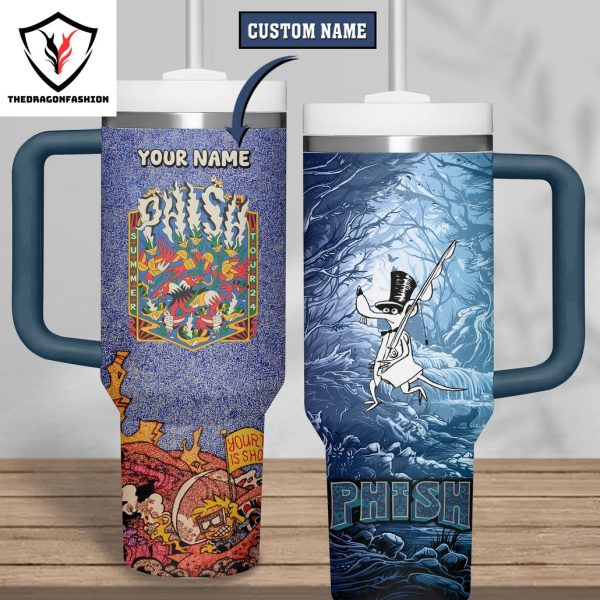 Personalized Phish Tumbler With Handle And Straw