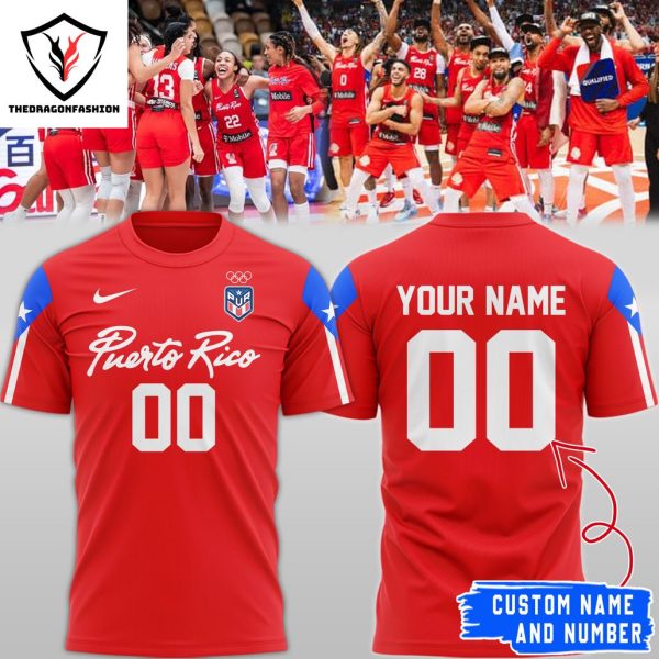 Personalized Puerto Rico Basketball Olympic Games Paris 2024 3D T-Shirt