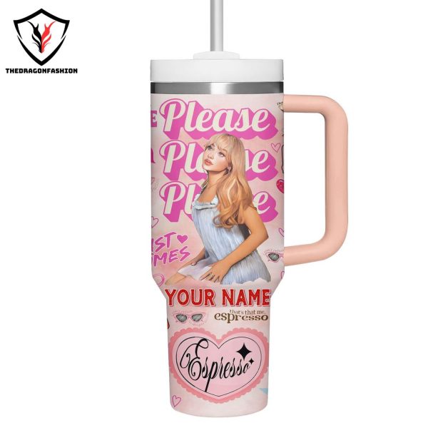 Personalized Sabrina Carpenter Please Please Please Tumbler With Handle And Straw