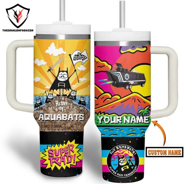 Personalized The Aquabats Super Rad Fan Group Tumbler With Handle And Straw