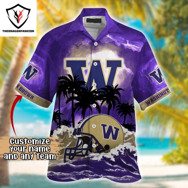 Personalized Washington Huskies Summer Hawaiian Shirt