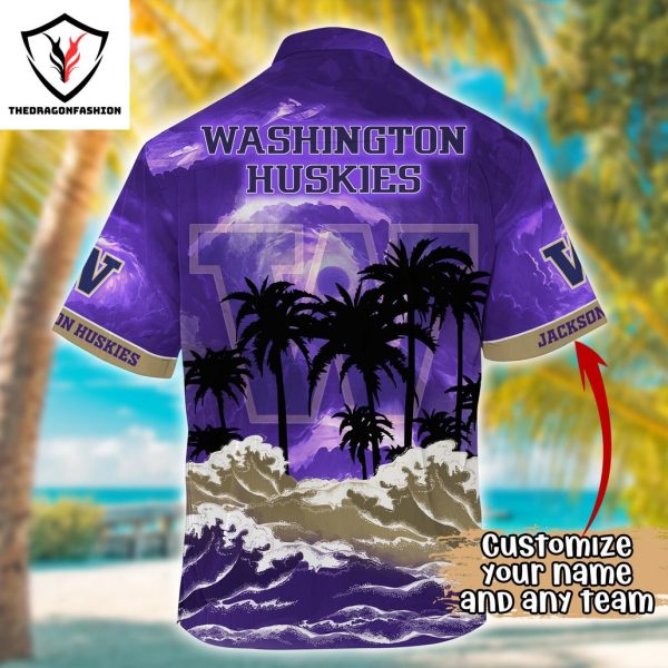 Personalized Washington Huskies Summer Hawaiian Shirt