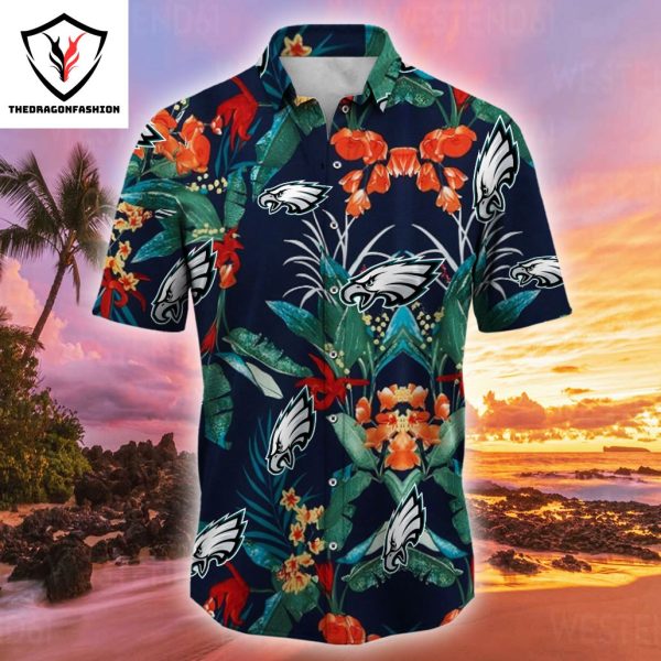 Philadelphia Eagles Flower Tropical Summer Hawaiian Shirt