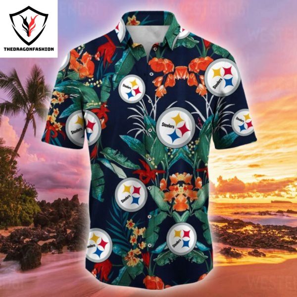 Pittsburgh Steelers Flower Tropical Summer Hawaiian Shirt