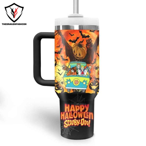 Scooby Doo Happy Halloween The Mystery Machine Tumbler With Handle And Straw