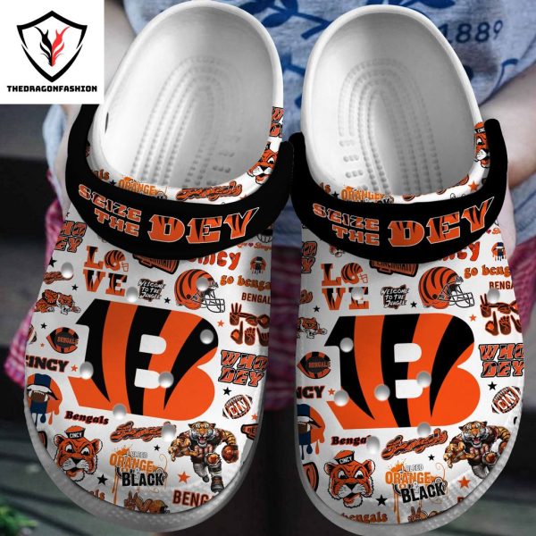 Seize The Dey Cincinnati Bengals – I Bleed Orange & Black Crocs Shoes