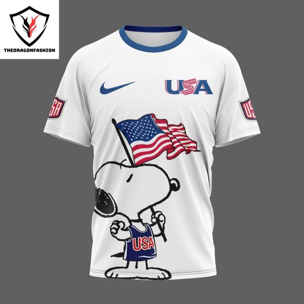 Snoopy Team USA 2024 Olympic Paris 3D T-Shirt