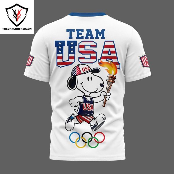 Snoopy Team USA 2024 Olympic Paris 3D T-Shirt