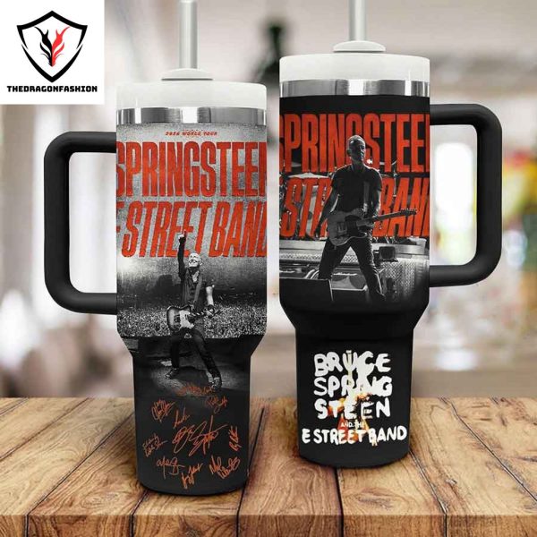 Springsteen E Street Band Signature Tumbler With Handle And Straw