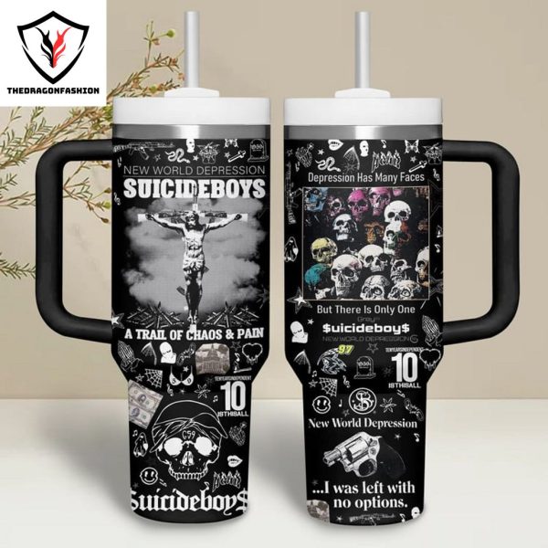 Suicideboy New World Depression Tumbler With Handle And Straw