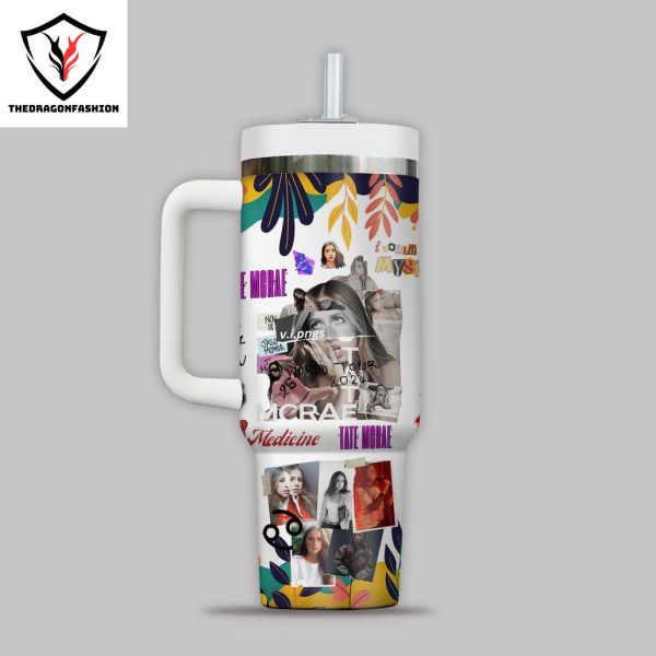 Tate Mcrae Think Later World Tour 2024 Tumbler With Handle And Straw