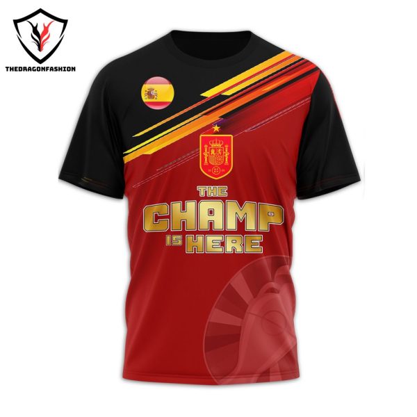 The Champs Is Here Spain Campeon 3D T-Shirt