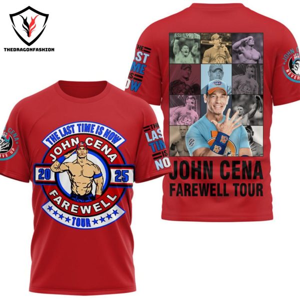 The Last Time Is Now – John Cena  Farewell Tour 3D T-Shirt – Red