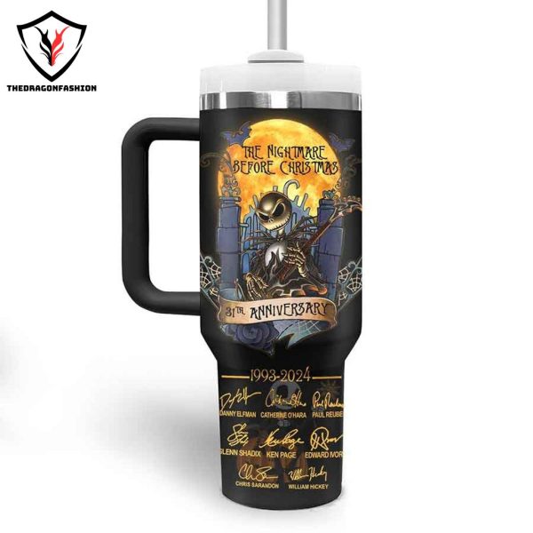 The Nightmare Before Christmas 31th Anniversary 1993-2024 Signature Tumbler With Handle And Straw