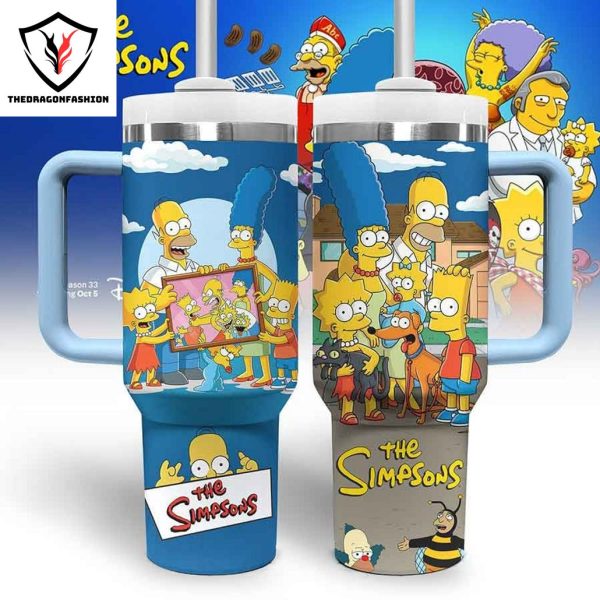 The Simpsons Tumbler With Handle And Straw