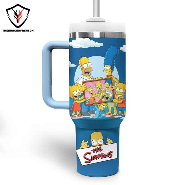 The Simpsons Tumbler With Handle And Straw