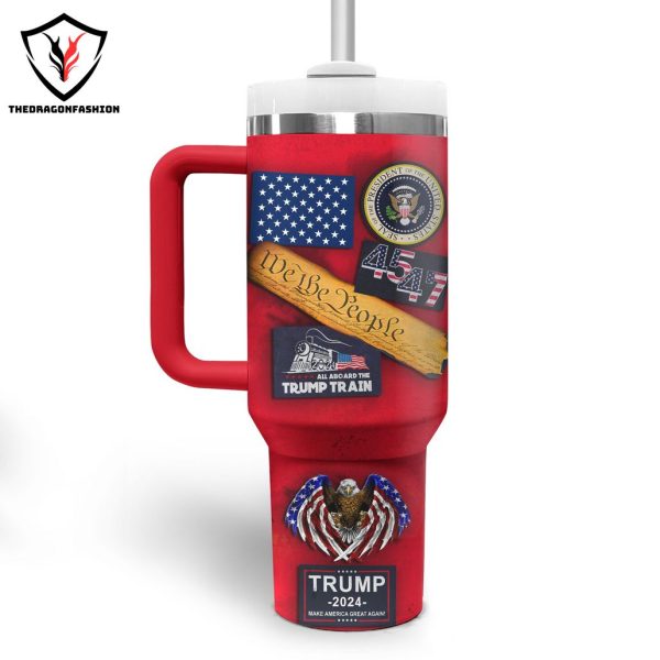 Trump 2024 Tumbler With Handle And Straw