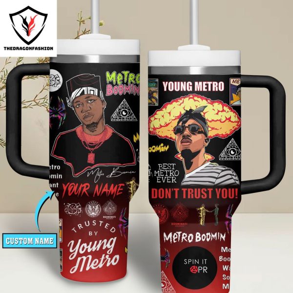 Trusted By Young Metro – Metro Boomin Tumbler With Handle And Straw