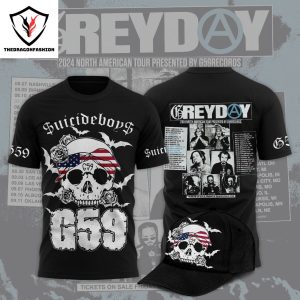 Suicideboys G59 Greyday 2024 North American Tour Tour Presented By G59 Records 3D T-Shirt