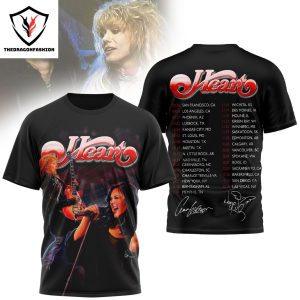 Heart Rock Band Signature 3D T-Shirt