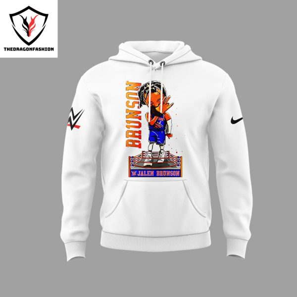 WWE Jalen Brunson 11 New York Knicks Hoodie – White