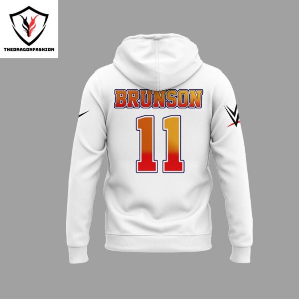 WWE Jalen Brunson 11 New York Knicks Hoodie – White