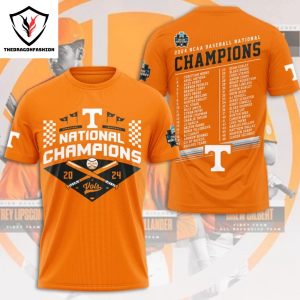 NCAA Baseball National Champs Tennessee Volunteers 3D T-Shirt