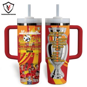 2024 UEFA Euro Champions Spain Tumbler With Handle And Straw