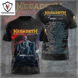 Megadeth Destroy All Enemies Design 3D T-Shirt