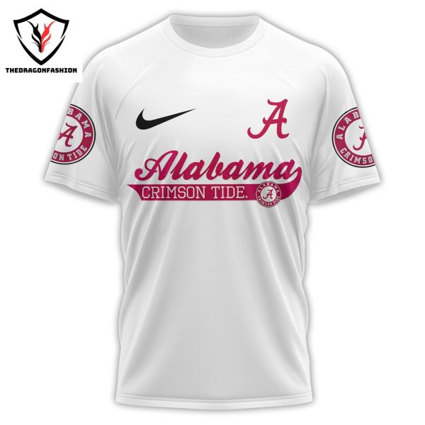 2024 Alabama Crimson Tide Est 1831 3D T-Shirt – White