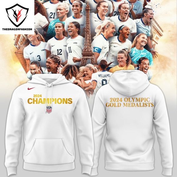 2024 Gold Medal Olympic USA Womens Soccer Design Hoodie