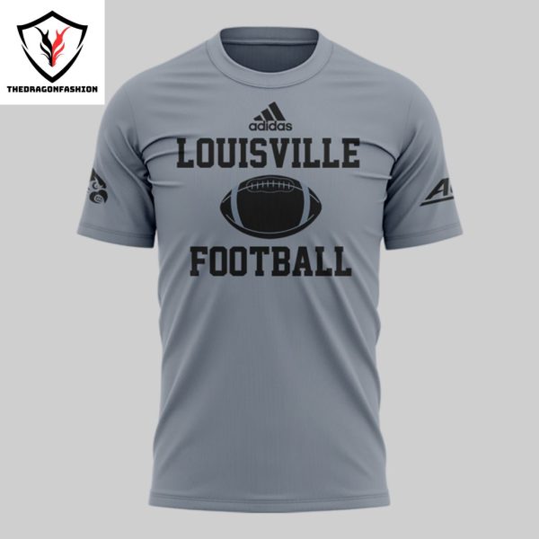 2024 Louisville Cardinals Football 3D T-Shirt – Grey